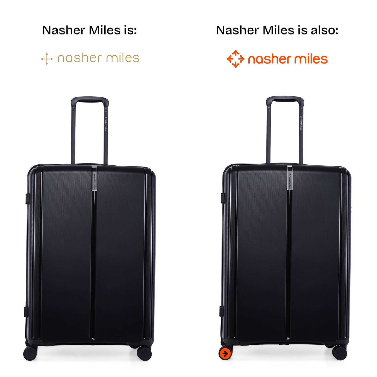 Nasher Miles The Line Hard-Sided Polypropylene Check-in Luggage Black 28 inch |75 Trolley Bag