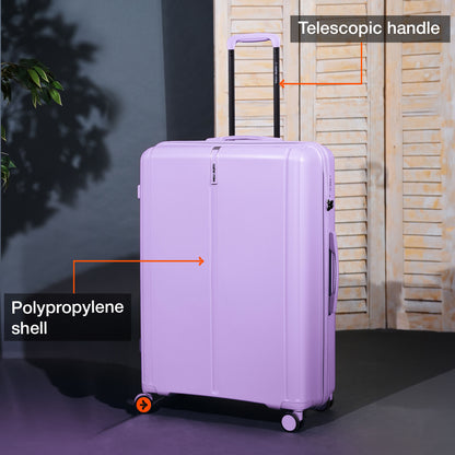 Nasher Miles The Line Hard-Sided Polypropylene Check-in Luggage Purple 28 inch |75 Trolley Bag