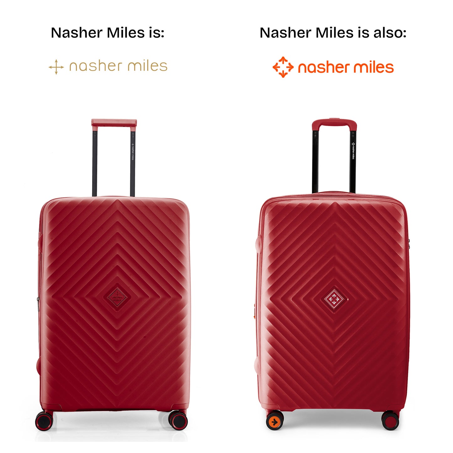 Nasher Miles Antwerp Hard-Sided Polypropylene Check-in Luggage 24 inch | 65cm TSA Lock 8 Wheels & Expander Medium Trolley Bag for Travel | Suitcase (Maroon)