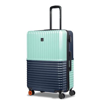 Nasher Miles Istanbul Hard-Sided ABS and PC Check-in Luggage 28 inch | 75cm | 8 Wheels Large Trolley Bag for Travel | Suitcase (Teal Dark Blue)