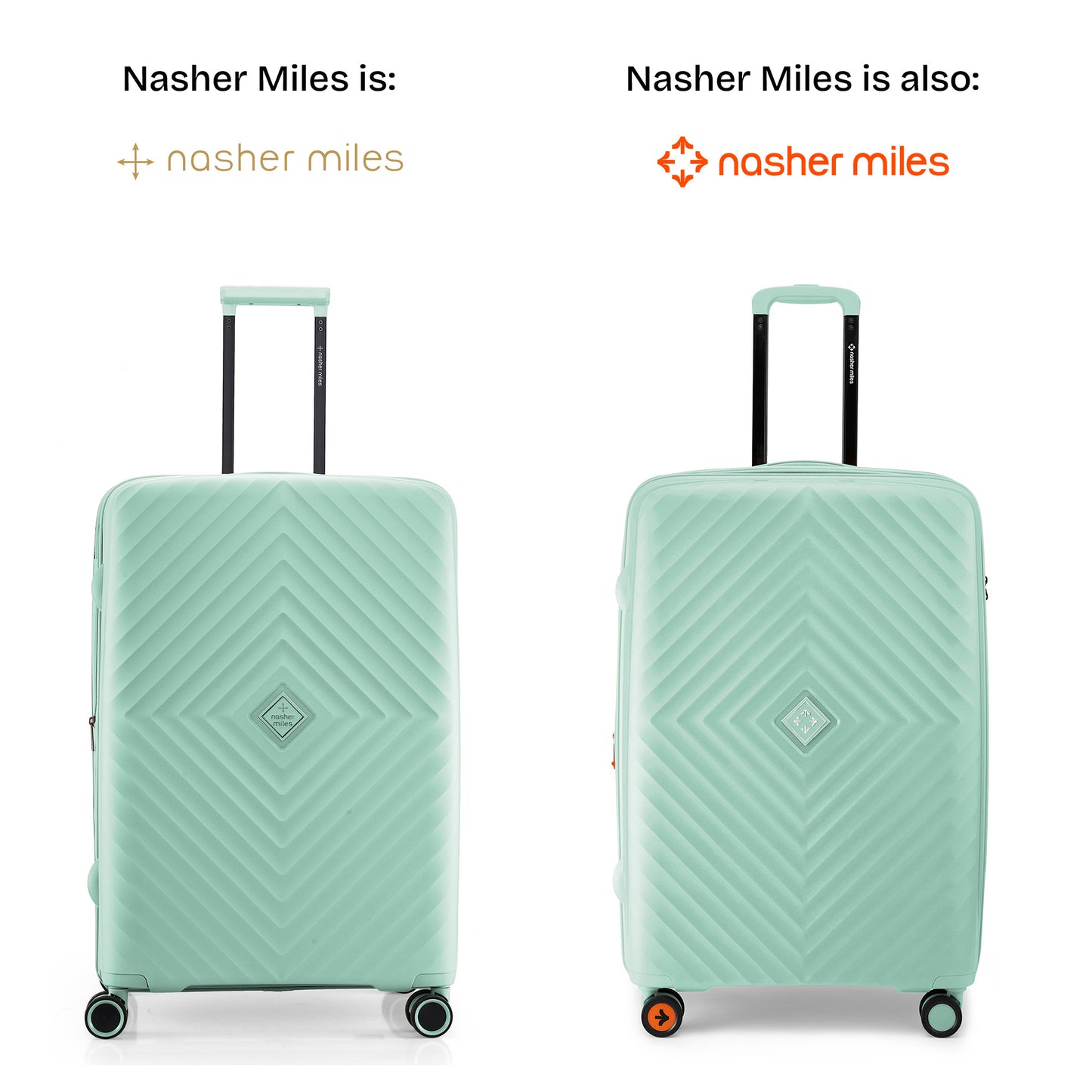 Nasher Miles Antwerp Hard-Sided Polypropylene Check-in Luggage 24 inch | 65cm TSA Lock 8 Wheels & Expander Medium Trolley Bag for Travel | Suitcase (Pastel Green)
