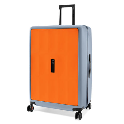 Nasher Miles Zanzibar TSA Lock Hard-Sided Polycarbonate Check-in Luggage Orange Grey 28 inch |75 Trolley Bag| Suitcase