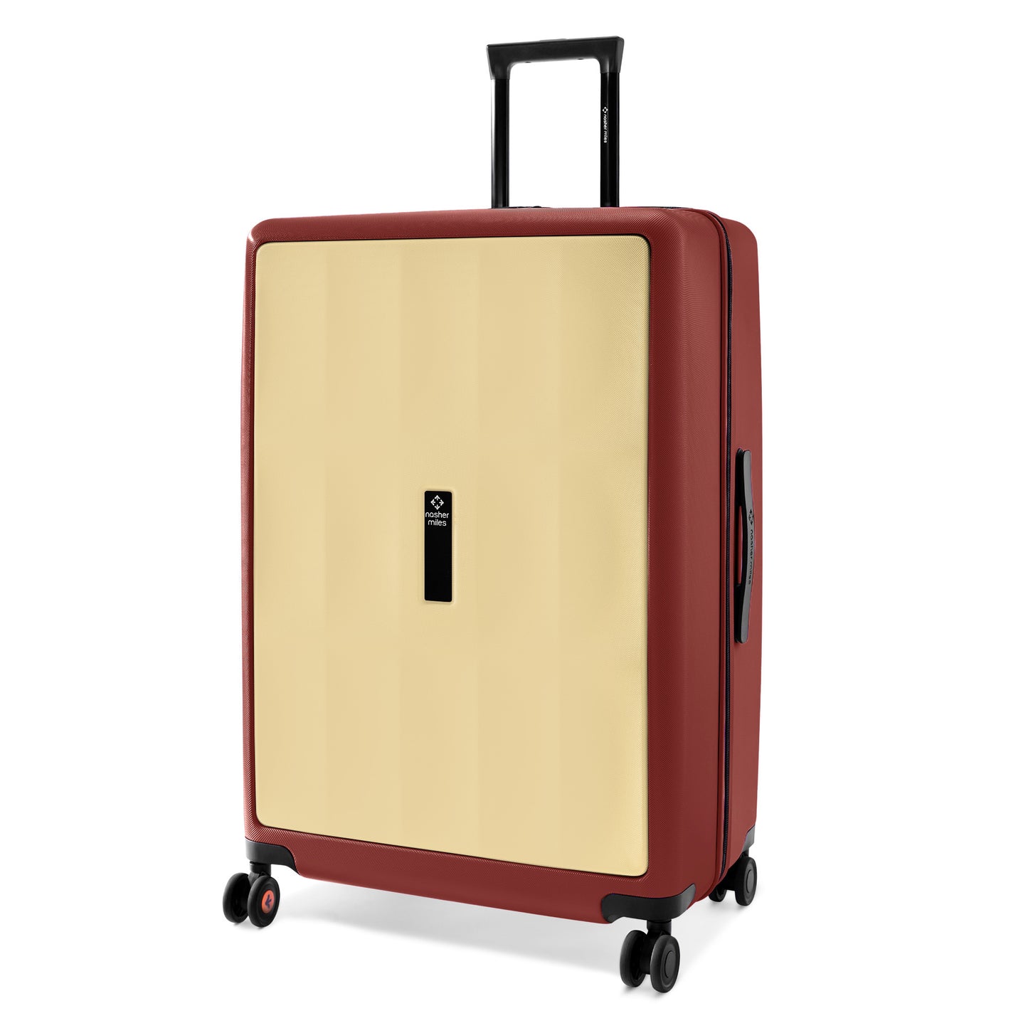 Nasher Miles Zanzibar TSA Lock Hard-Sided Polycarbonate Check-in Luggage Yellow Maroon 28 inch |75 Trolley Bag| Suitcase