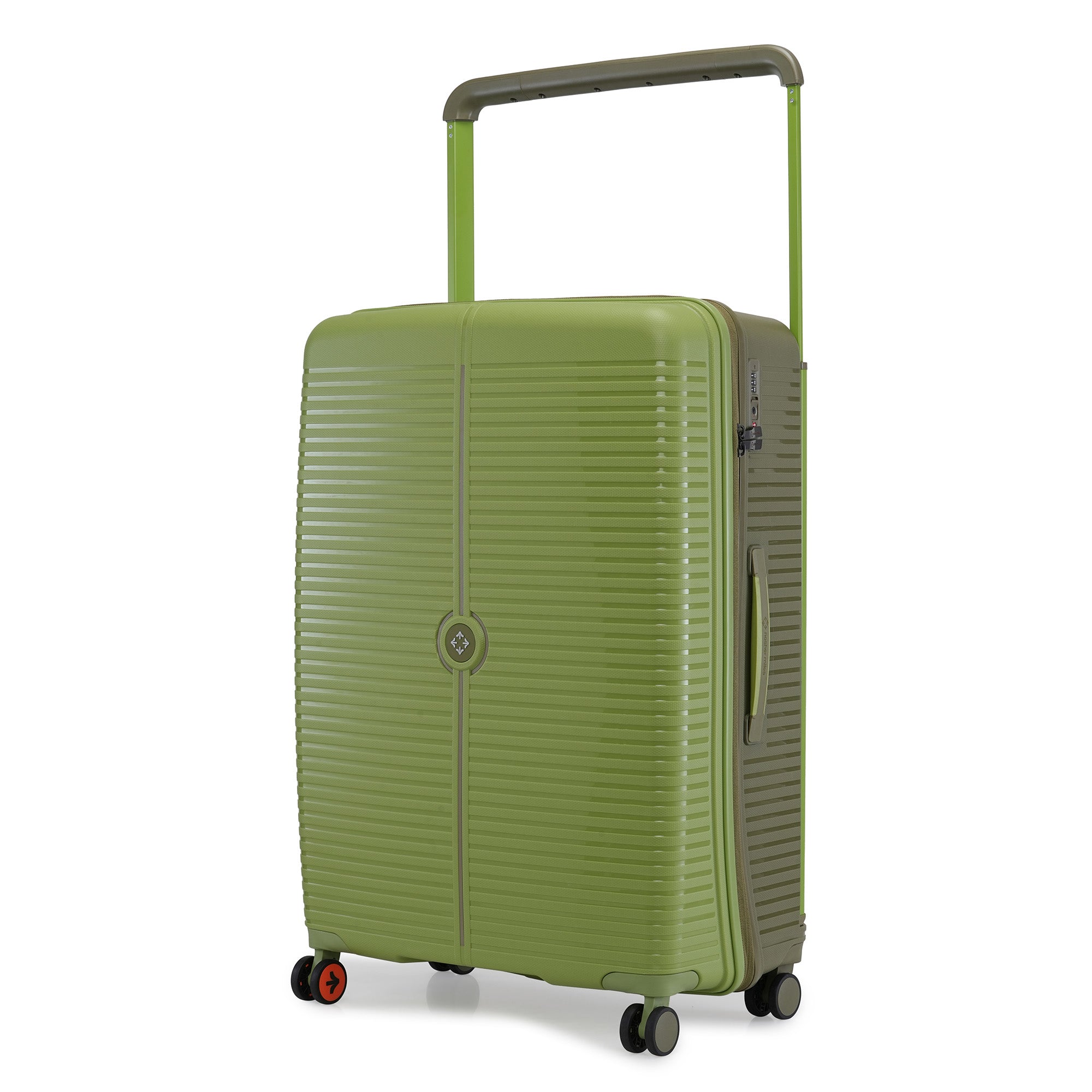 Nasher Miles Dubai TSA Lock Hard-Sided Polypropylene Check-in Luggage 28 inch | 75cm | 8 Wheels Small Trolley Bag for Travel | Suitcase (Green Brown) | Nasher Miles at Broadway
