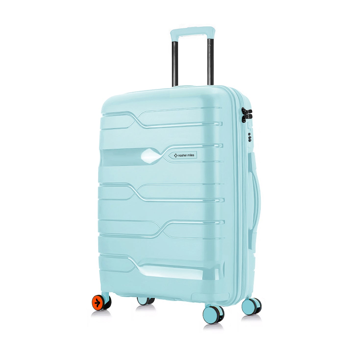 Nasher Miles Paris Hard-Sided Polypropylene Check-in Luggage 28 inch | 75cm | 8 Wheels Large Trolley Bag for Travel | Suitcase (Pastel Green)