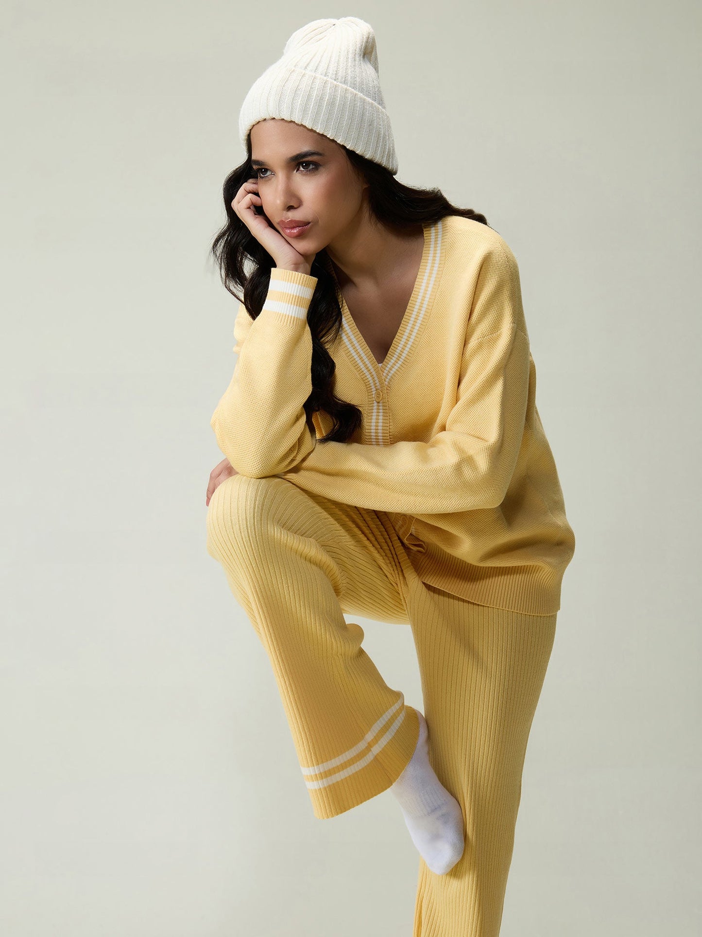 Yellow Club Cardigan