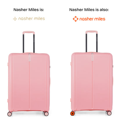 Nasher Miles The Line Hard-Sided Polypropylene Check-in Luggage Pink 28 inch |75 Trolley Bag