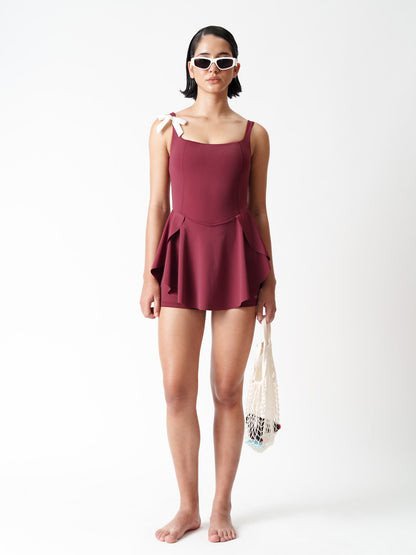 Cherry Swirl Swim Dress