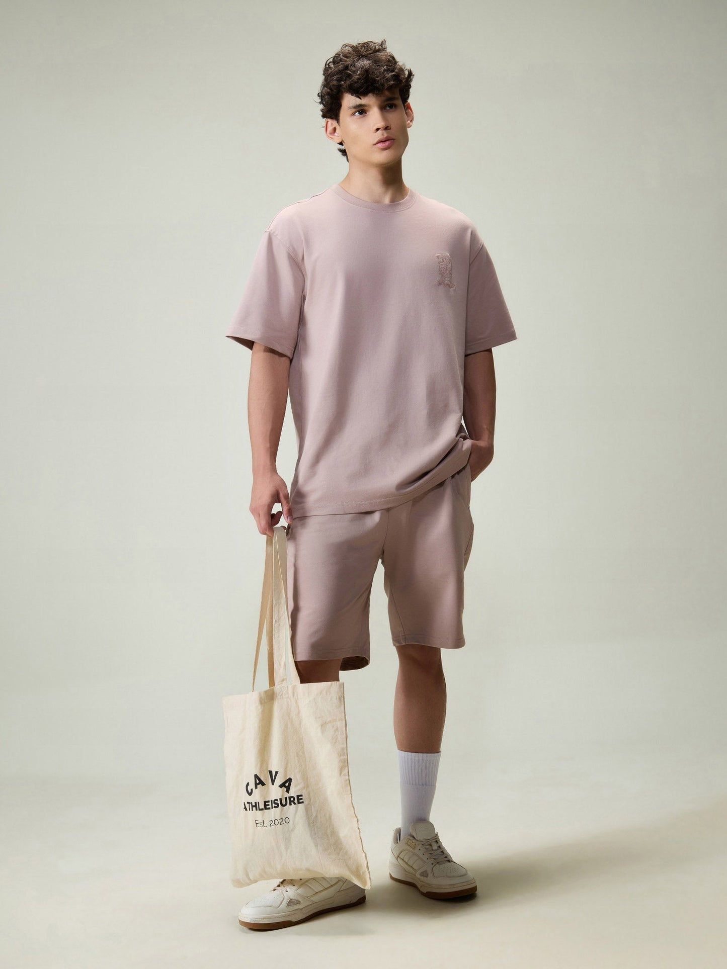 Dusty Pink Cotton Leisure Shorts
