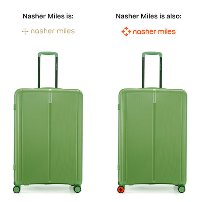 Nasher Miles The Line Hard-Sided Polypropylene Check-in Luggage Avacado Green 28 inch |75 Trolley Bag