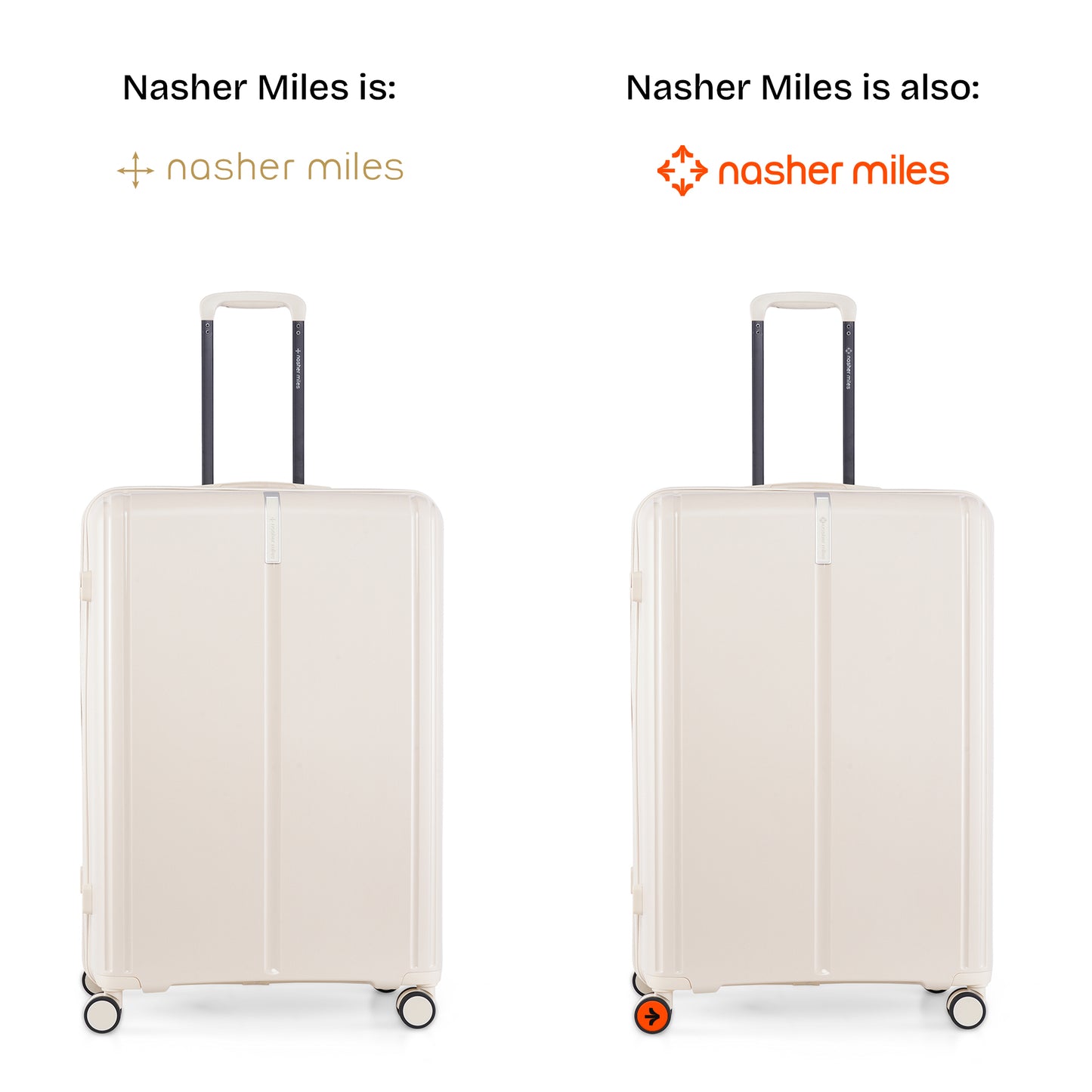 Nasher Miles The Line Hard-Sided Polypropylene Check-in Luggage White 28 inch |75 Trolley Bag