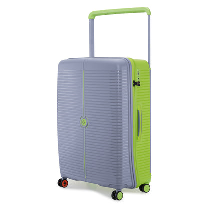 Nasher Miles Dubai TSA Lock Hard-Sided Polypropylene Check-in Luggage 28 inch | 75cm | 8 Wheels Small Trolley Bag for Travel | Suitcase (Grey Green)