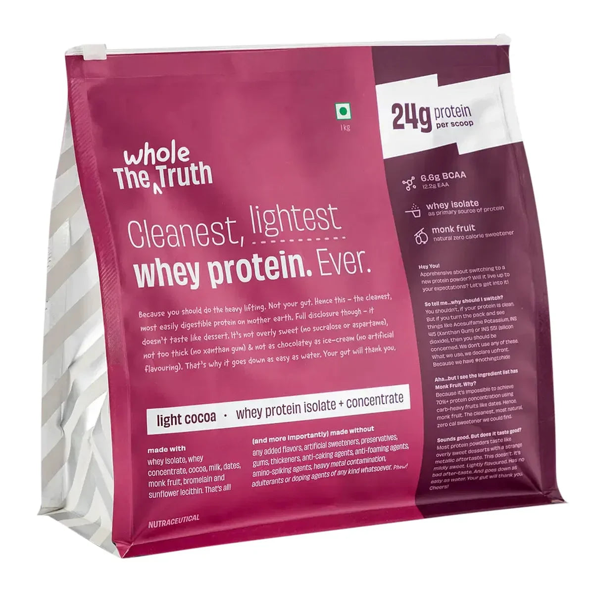 The Whole Truth 24g Whey Protein Isolate + Concentrate - 1kg | The Whole Truth Foods at Broadway