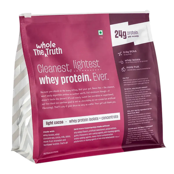 The Whole Truth 24g Whey Protein Isolate + Concentrate - 1kg