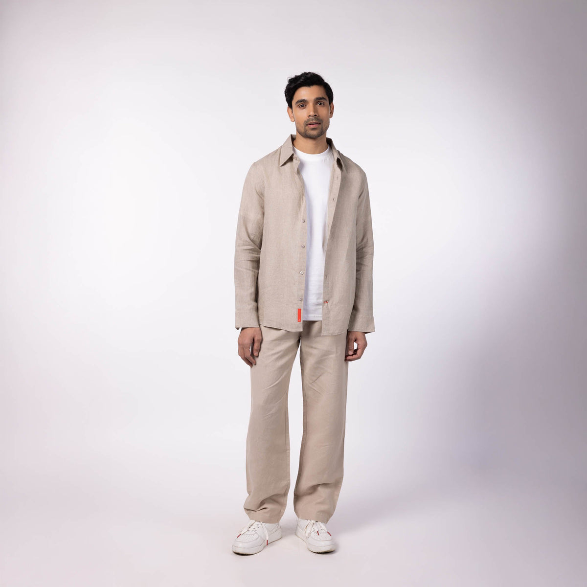 Men's Linen Blend Drawstring Pants - Natural