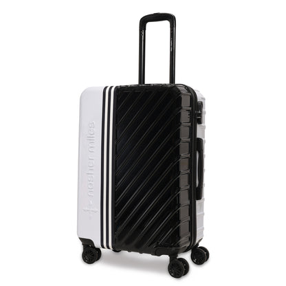 Nasher Miles Vegas Hard-Sided Polycarbonate Check-in Luggage Black&White 24 inch |65 Trolley Bag