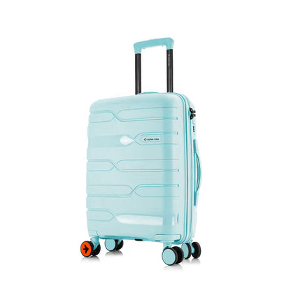 Nasher Miles Paris Hard-Sided Polypropylene Check-in Luggage 24 inch | 65cm | 8 Wheels Medium Trolley Bag for Travel | Suitcase (Pastel Green)
