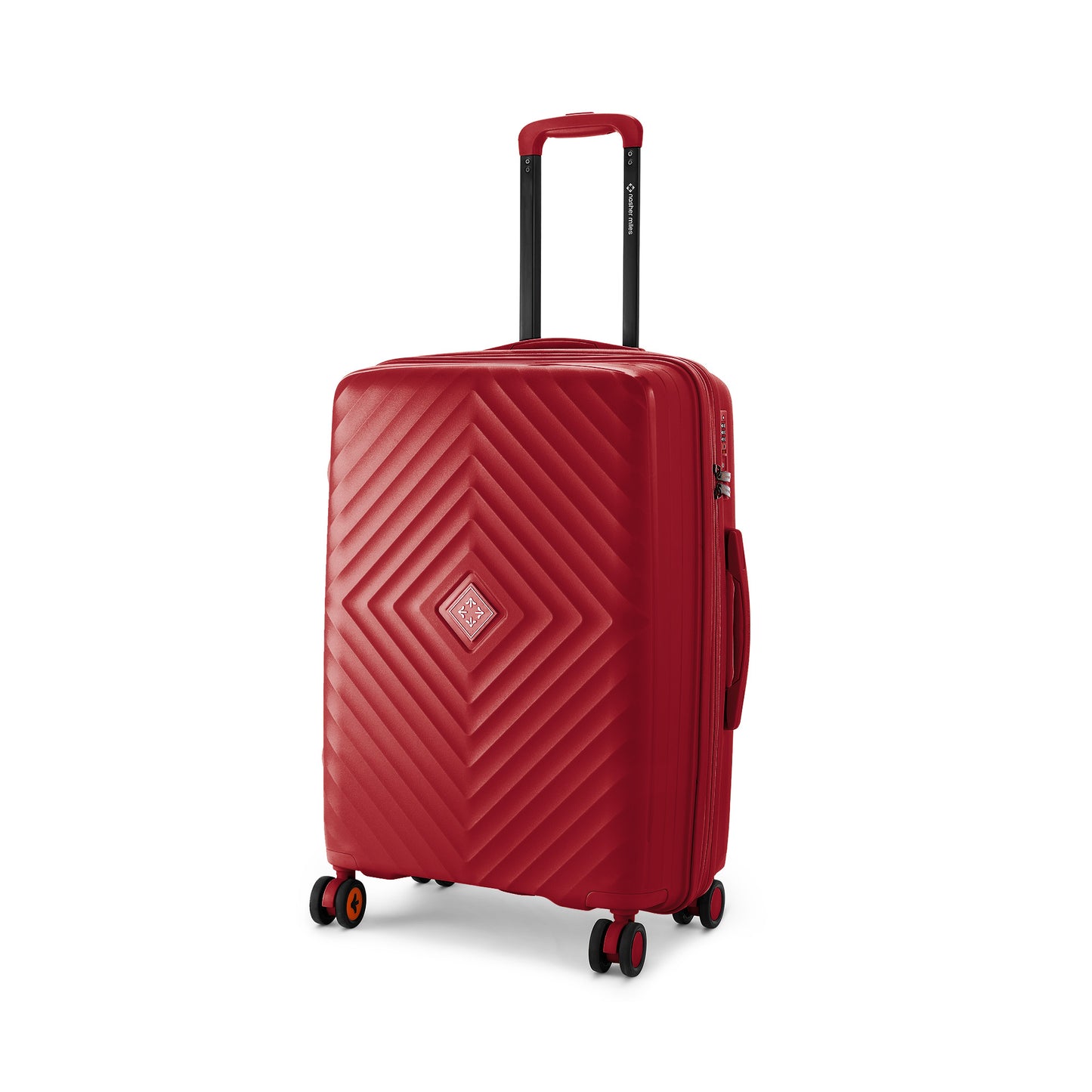 Nasher Miles Antwerp Hard-Sided Polypropylene Check-in Luggage 24 inch | 65cm TSA Lock 8 Wheels & Expander Medium Trolley Bag for Travel | Suitcase (Maroon)