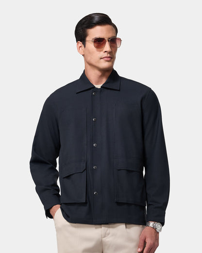The 4 Way Stretch Shacket Navy