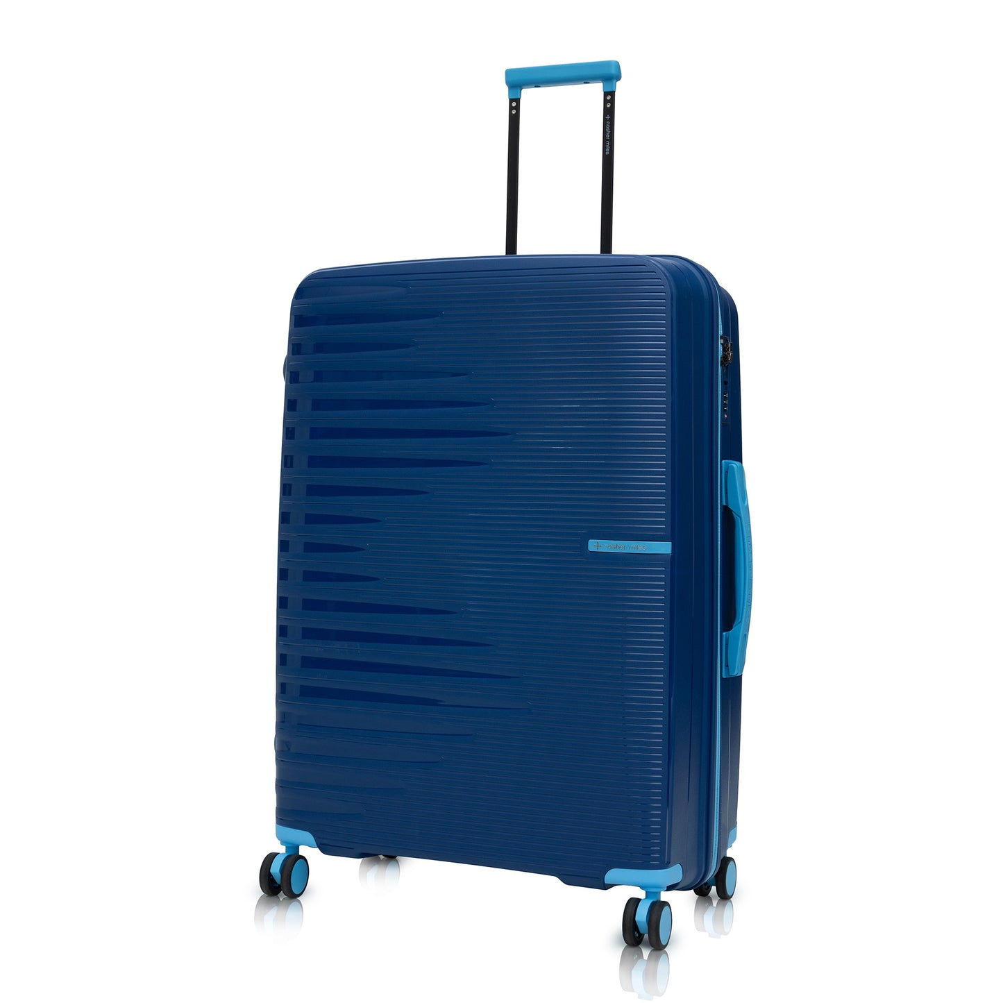Nasher Miles Havelock TSA Lock and Anti-Theft Hard-Sided Polypropylene Check-in Luggage Blue 24 inch |65 Trolley Bag | Suitcase