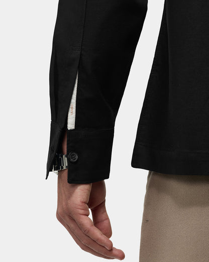 The Double Breasted Shacket Black