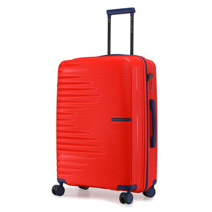 Nasher Miles Havelock TSA Lock and Anti-Theft Hard-Sided Polypropylene Check-in Luggage Red 24 inch |65 Trolley Bag | Suitcase