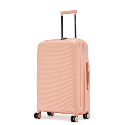 Nasher Miles Hawaii TSA Lock and Anti-Theft Hard-Sided Polypropylene Check-in Luggage Peach 24 inch |65 Trolley Bag | Suitcase