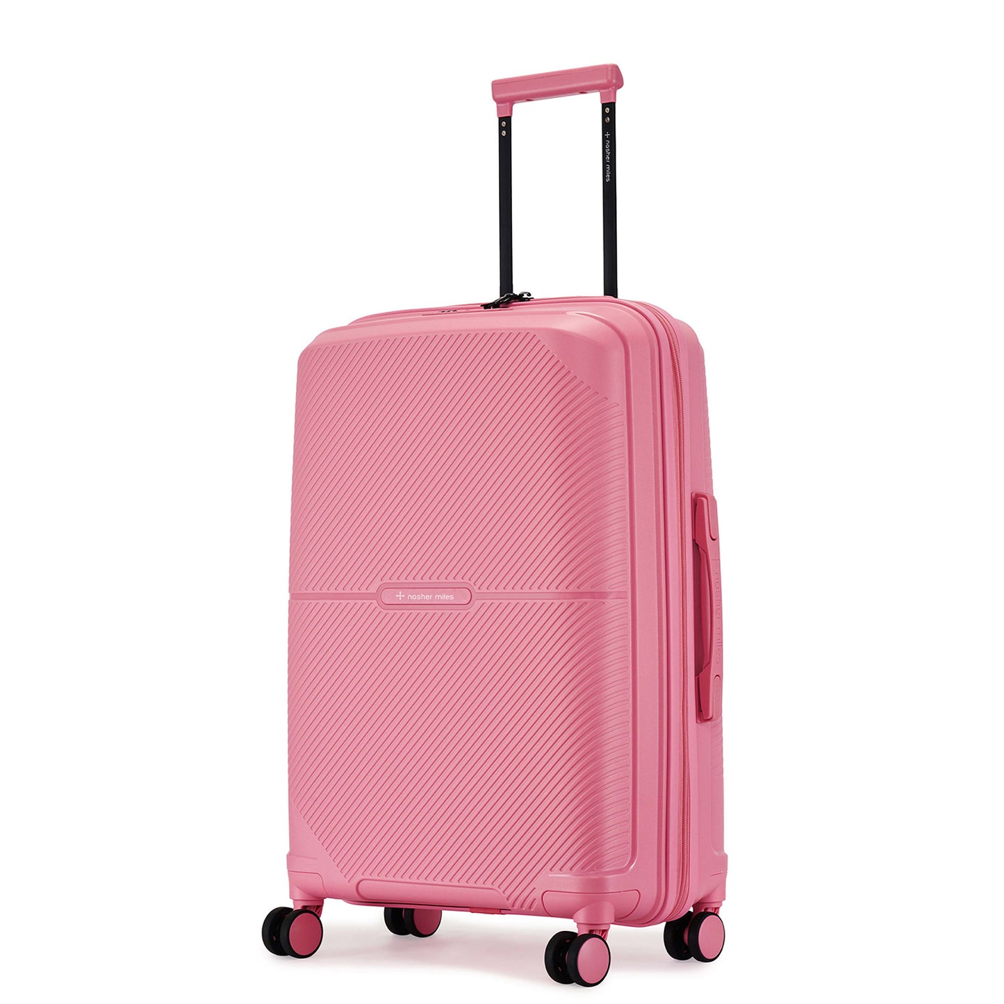 Nasher Miles Hawaii TSA Lock and Anti-Theft Hard-Sided Polypropylene Check-in Luggage Pink 24 inch |65 Trolley Bag | Suitcase