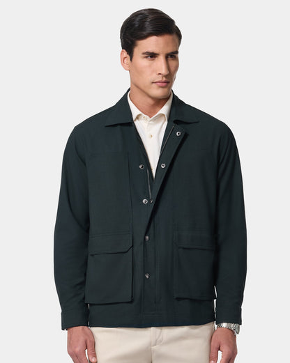 The 4 Way Stretch Shacket Rainforest Green