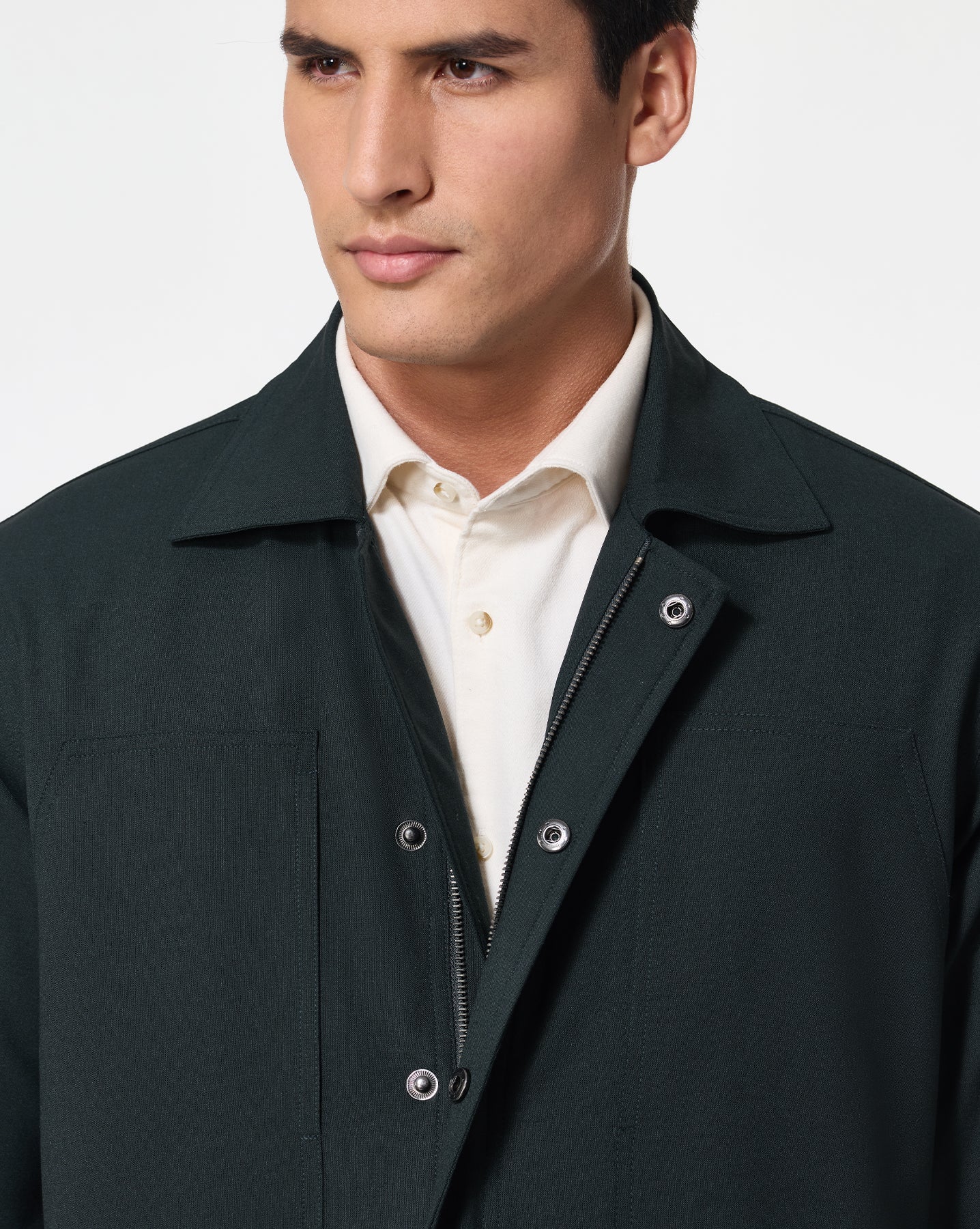 The 4 Way Stretch Shacket Rainforest Green
