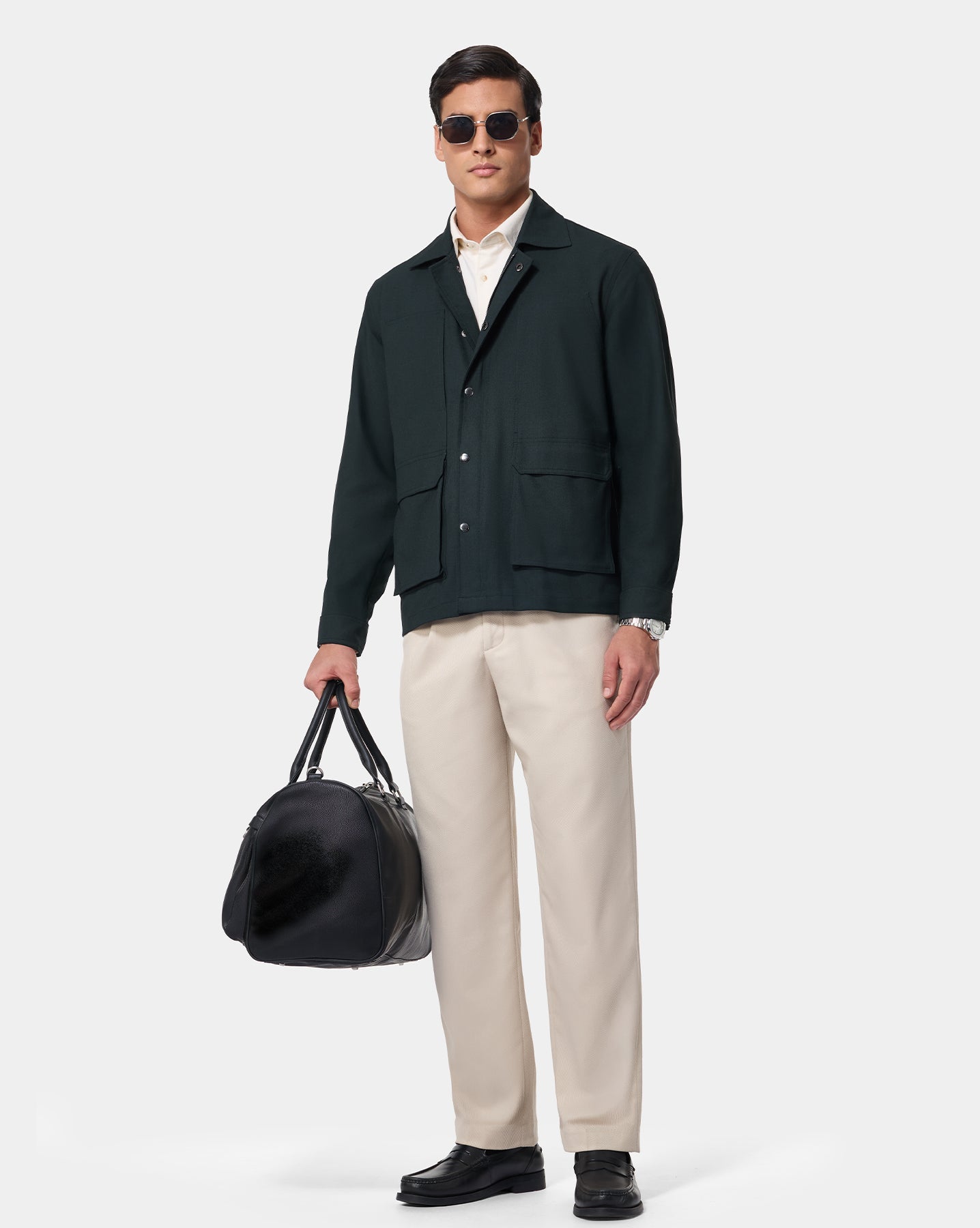 The 4 Way Stretch Shacket Rainforest Green
