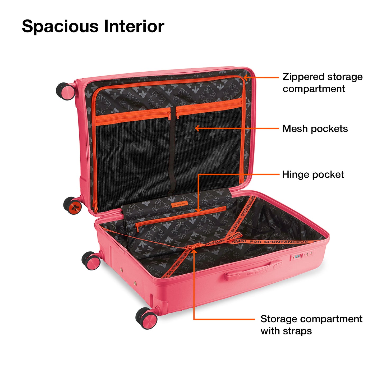 Nasher Miles Coorg Hard-Sided Polypropylene Check-in Luggage Paradish Pink 28 inch |75 Trolley Bag