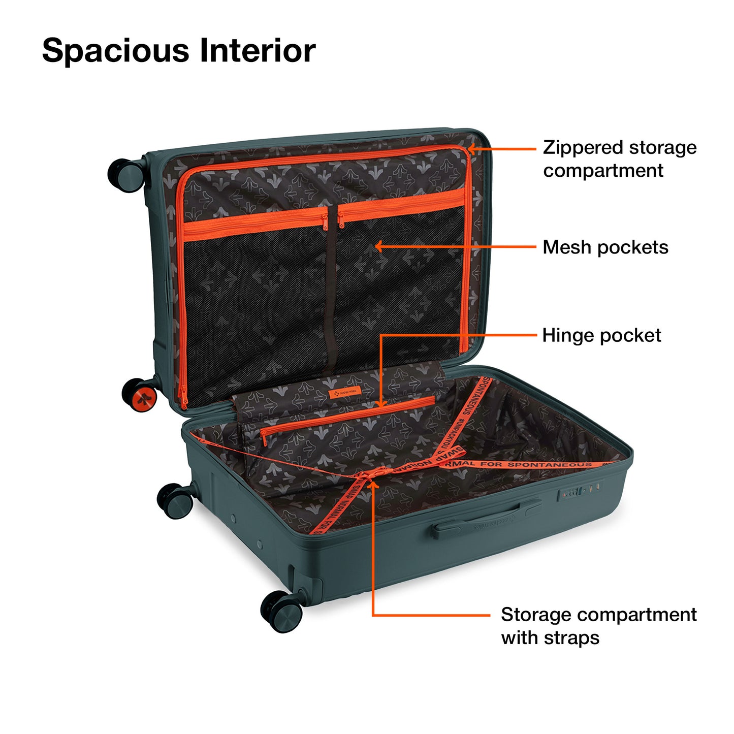 Nasher Miles Coorg Hard-Sided Polypropylene Check-in Luggage Olive Green 28 inch |75 Trolley Bag