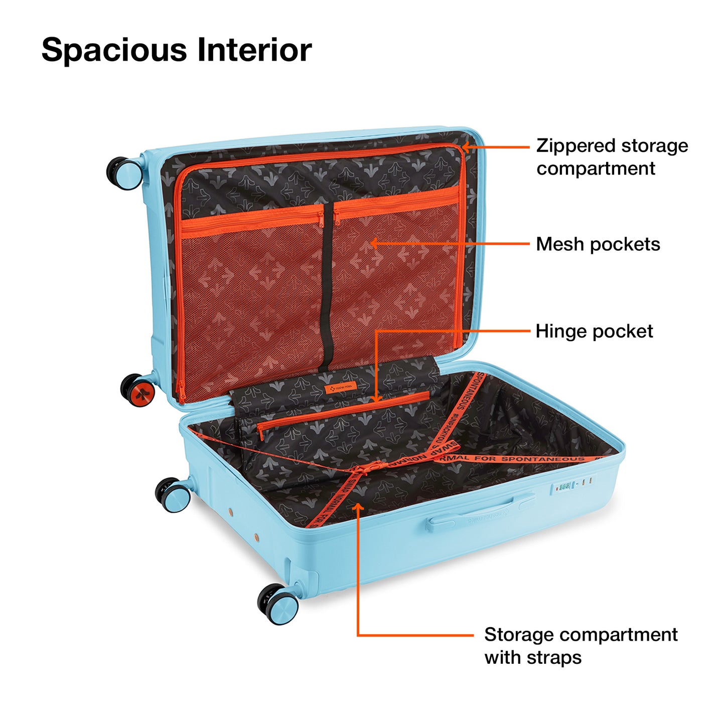 Nasher Miles Coorg Hard-Sided Polypropylene Check-in Luggage Sky Blue 28 inch |75 Trolley Bag