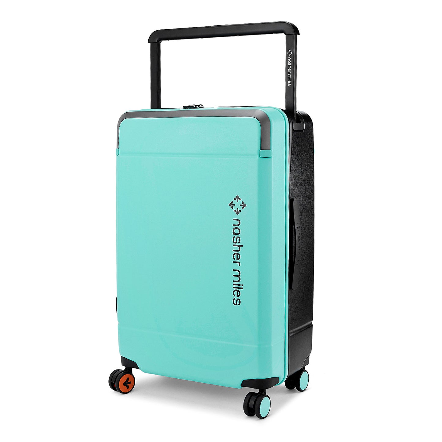 Nasher Miles Oslo TSA Lock Hard-Sided Polycarbonate Wide Telescopic Handle Check-in Luggage Patel Green Black 26 inch |66 Trolley Bag |Medium Suitcase