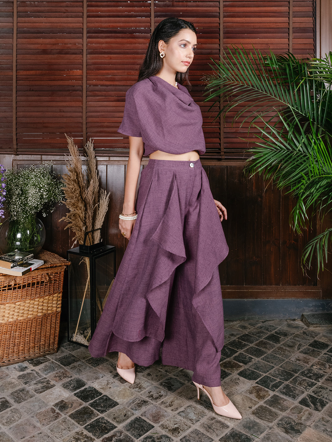 Mersin Purple Layered Pant