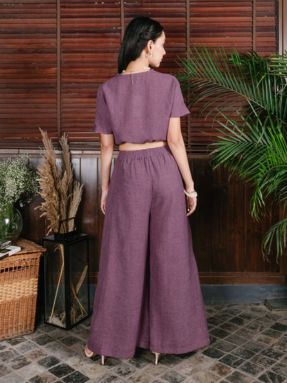 Mersin Purple Layered Pant