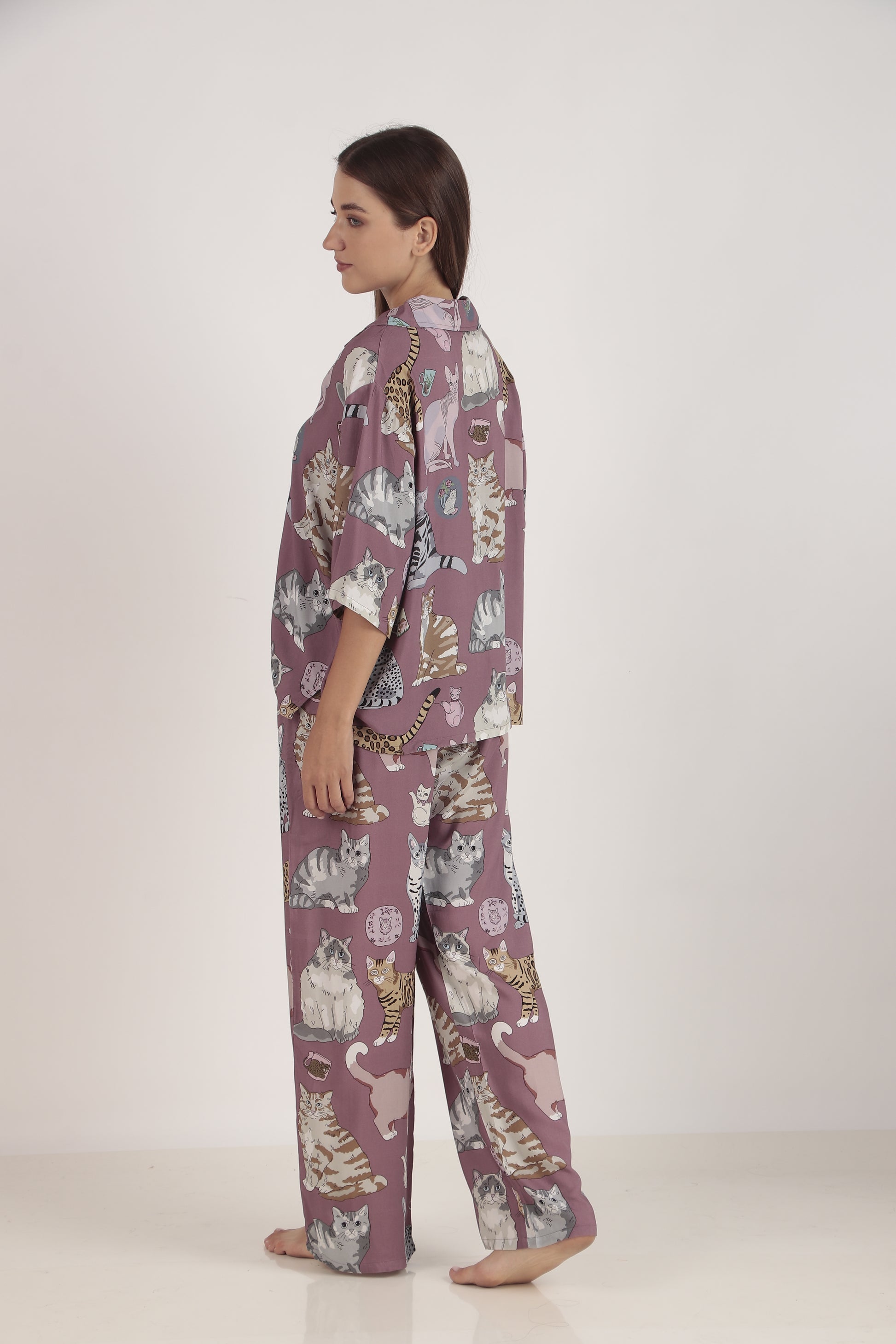 Meow Mauve Loungewear set | Masha at Broadway