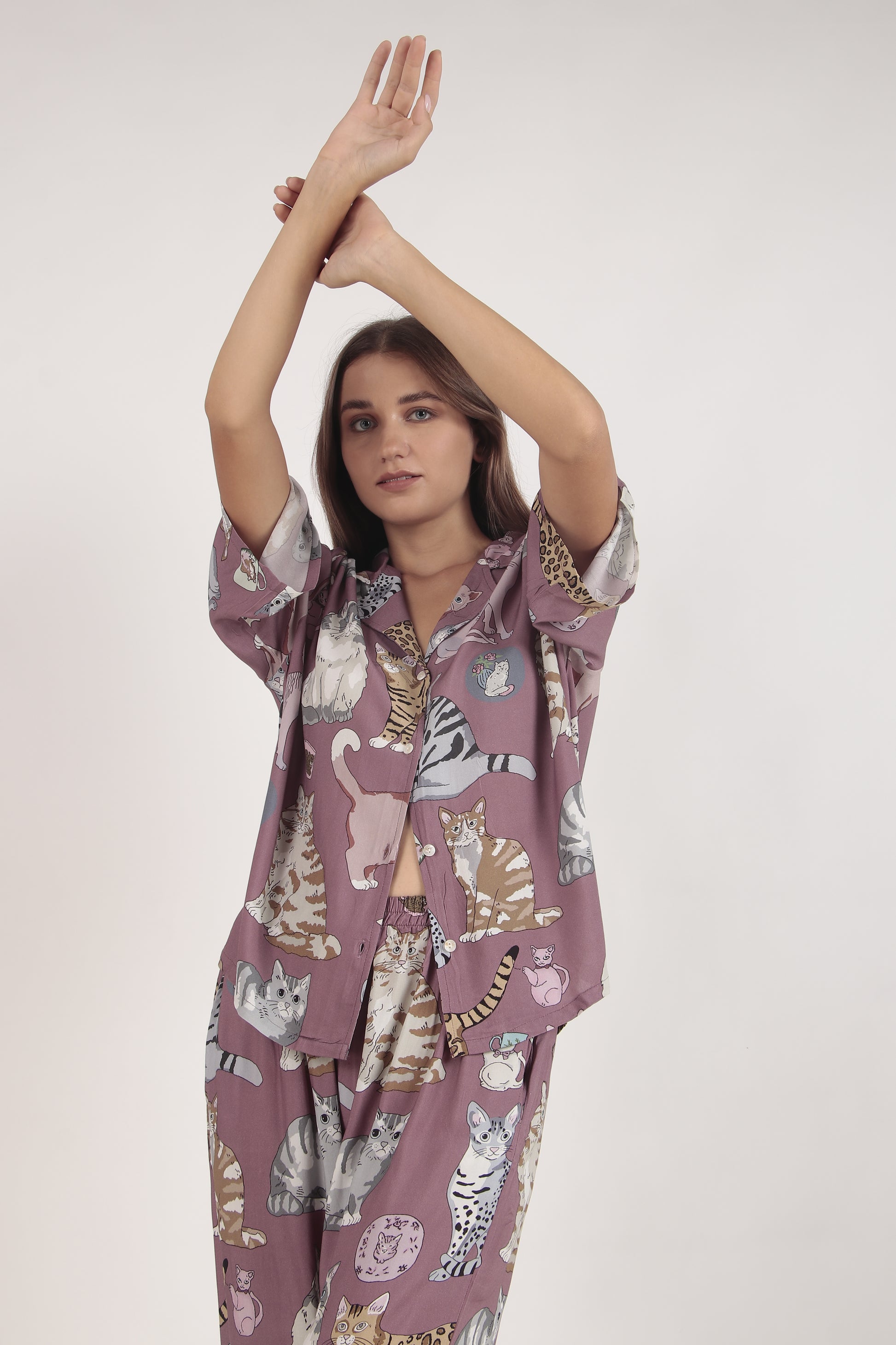 Meow Mauve Loungewear set | Masha at Broadway