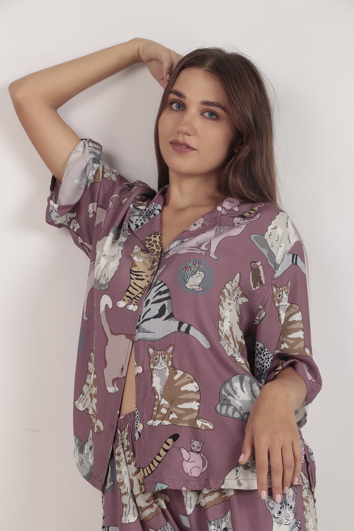 Meow Mauve Loungewear set | Masha at Broadway