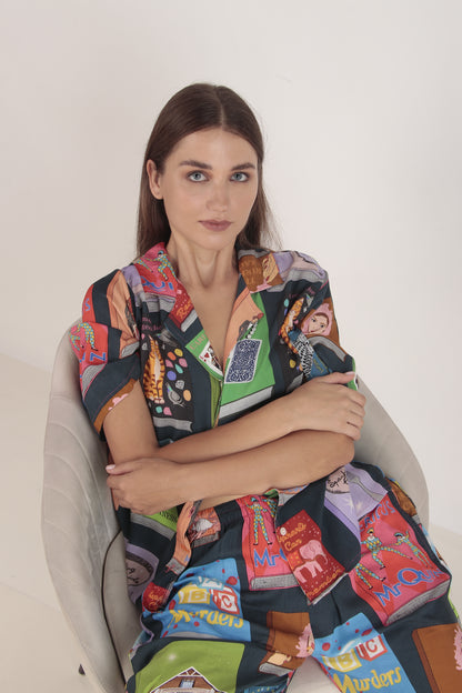 Blue Reads Loungewear set | Masha at Broadway