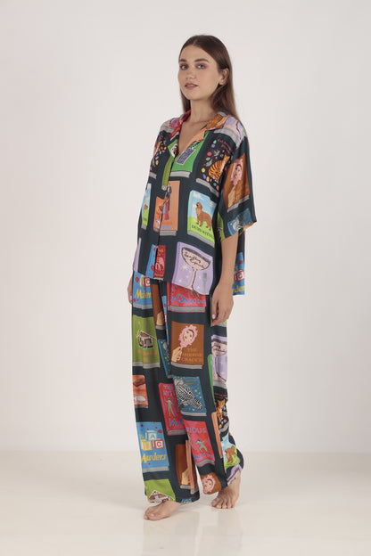 Blue Reads Loungewear set | Masha at Broadway