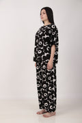 Black Bloom Oversized PJ Set | Masha at Broadway