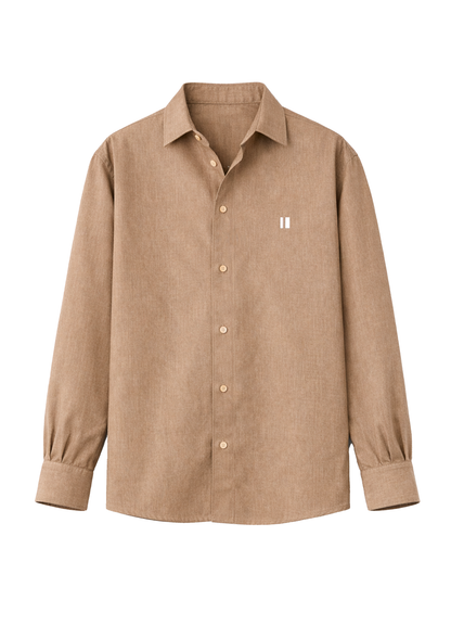 Chapter2Drip Mocha Brown linen shirt (Jr)