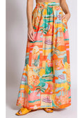 MULTICOLOR BUBBLE PRINT MAXI SKIRT | De Novoo at Broadway