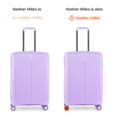 Nasher Miles The Line Hard-Sided Polypropylene Check-in Luggage Purple 24 inch |65 Trolley Bag