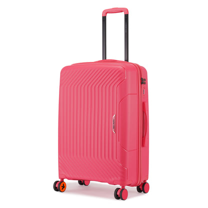 Nasher Miles Coorg Hard-Sided Polypropylene Check-in Luggage Paradish Pink 24 inch |65 Trolley Bag