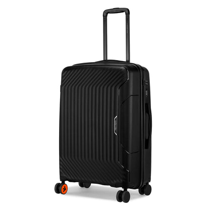 Nasher Miles Coorg Hard-Sided Polypropylene Check-in Luggage Black 24 inch |65 Trolley Bag