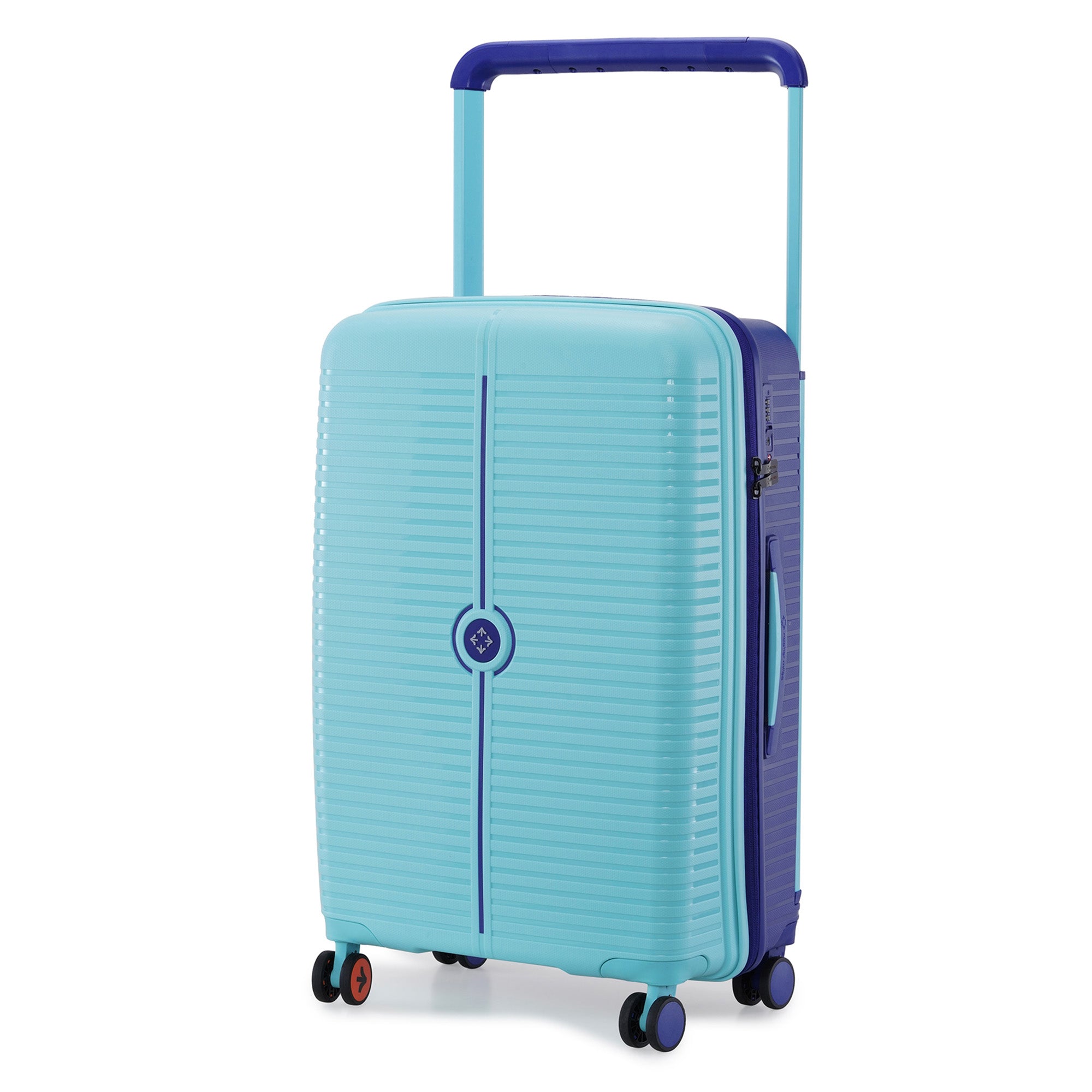 Nasher Miles Dubai TSA Lock Hard-Sided Polypropylene Check-in Luggage 24 inch | 65cm | 8 Wheels Medium Trolley Bag for Travel | Suitcase (Green Navy Blue) | Nasher Miles at Broadway