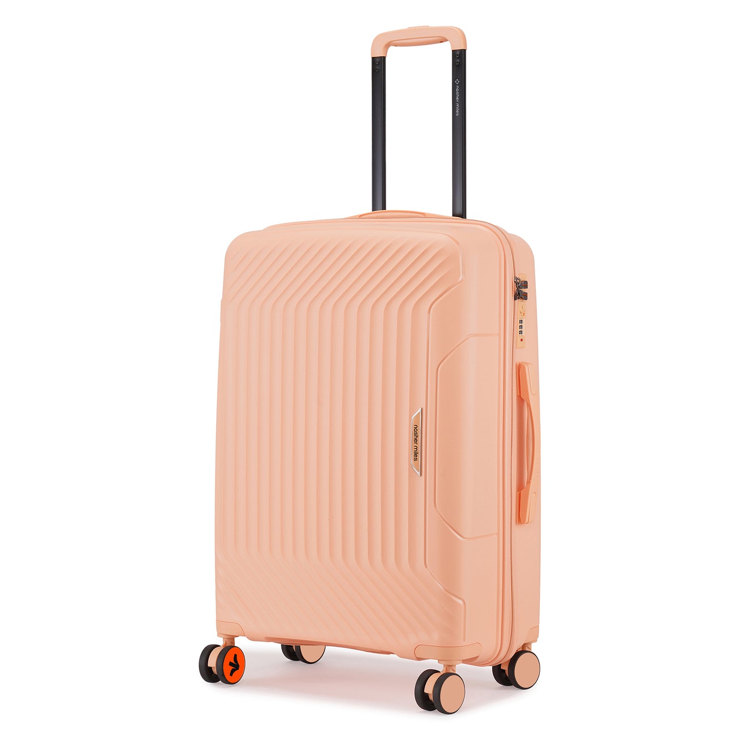 Nasher Miles Coorg Hard-Sided Polypropylene Check-in Luggage Peach 24 inch |65 Trolley Bag